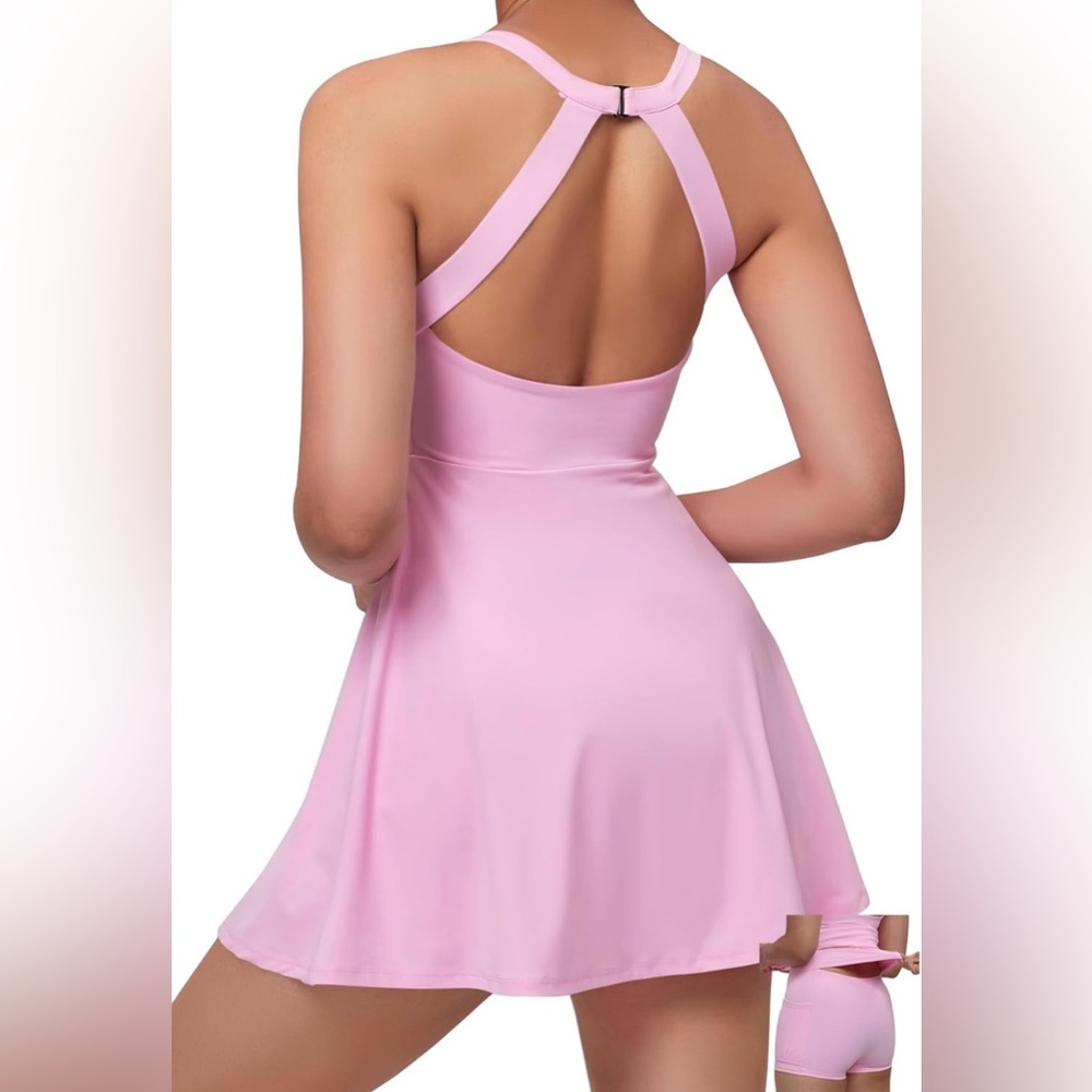 gofiep Women’s Athletic Dress with Open-Back Waistband